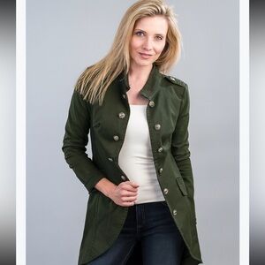 Suzy D London corduroy green Military style jacket M